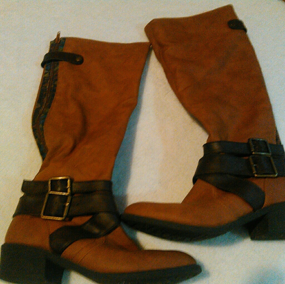 Pink and pepper knee high boots